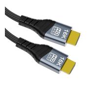 xiwai 16K 8K UHD HDMI 2.2 Cable 6.6FT/2M High Speed Type-A Male to HDMI Male Braided HDTV Cord for Gaming Monitor Desktop Laptop