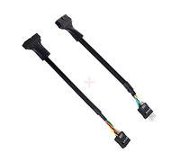 xiwai 2pcs USB 2.0 9Pin to USB 3.0 20pin Housing Header Female Cable Reversible for Motherboard