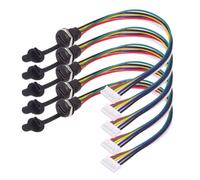 xiwai 5pcs DIY OEM Type C Female Socket to 6Pin Header 24AWG Pitch=2.0mm Panel Mount DC 5V/20V PD Power Cable