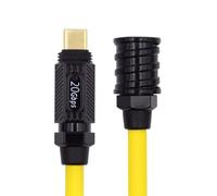 xiwai High Flex Ultra Soft Silicone 140W 20Gbps 8K USB-C USB4 Cable Type-C Male to Female Extension Cable Power and Data for Gaming Keyboard Mouse 1m/3.3ft