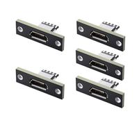 xiwai Micro-USB 5Pin Female Type-B DIY OEM Socket Connector Panel Mount Type with PC Board USB 2.0 Pinout 5pcs/Set