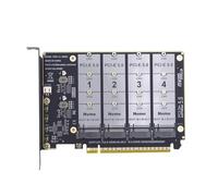 xiwai NGFF 4X NVME M-Key M.2 SSD to PCIE Express 5.0 Gen5 Gen4 X16 Raid Card Detachable Bifurcation VROC Raid0 Hyper Adapter