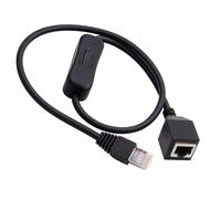 xiwai RJ45 Male to Female CAT6 8P8C STP UTP Extension Cable with On/Off 304 Singal Switch LAN Ethernet Network Patch Cord 60cm/1.8ft