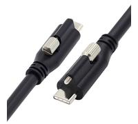 xiwai Screw Locking USB 3.1 Type-C to USB-C Cable 3.25A USB 3.0 Cord with Single Panel Mount Connector 10Gbps Data 65W PD Power for Laptop Tablet 3.94FT/1.2M