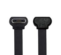 xiwai Short USB2.0 Data Cable 2.76in Ultra Slim Flat USB-C Type C to USB-C Power Angled Connector 65W Fast Charge for Laptop Tablet Phone