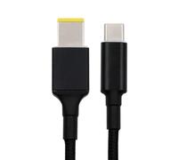 xiwai Type C 100W Charger Cord USB-C Input to Rectangular Jack Output Power 20V 5A 65W PD Charge Cable for Thinkpad X1 Legion Y7000P Laptop