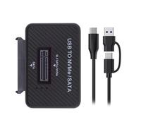 Xiwai Type-C USB 3.0 USB-C to Dual NVME Enclosure M-Key M.2 NGFF & SATA 2.5 Inch SSD Docking Vertical External PCBA Case