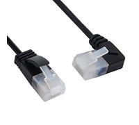 xiwai Ultra Slim Cat6 Ethernet Cable RJ45 Right Angle to Straight UTP Network Cable Patch Cable 90 Degree Cat6a LAN for Laptop Router TV Box (3.0 m)