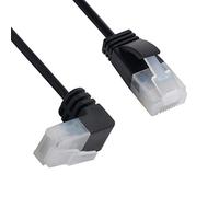 xiwai Ultra Slim Cat6 Ethernet Cable RJ45 Up Angled to Straight UTP Network Cable Patch Cord 90 Degree Cat6a LAN for Laptop Router TV Box (2.0m)