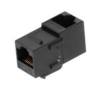 xiwai Up Angled 90 Degree UTP CAT6 Keystone Insert Adapter RJ45 Female to Female UTP CAT6 Keystone Inline Coupler for Wall Plate Outlet Panel Black