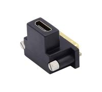 xiwai Up Angled DVI Male to HDMI Female Adapter 4K 90 Degree Converter Extender for Monitor Computer HDTV Graphics Card