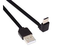 xiwai USB 2.0 Male to USB-C Type-C Up Down Angled 90 Degree Data Flat Slim FPC Cable for FPV & Disk & Phone 13cm