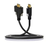 xiwai USB 3.1 Data Cable (10Gbps) - Type-C Male to USB-C Double Thumb Screw - Straight Installation Port - 100cm