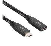 Xiwai USB-C USB 3.1 Type-C Male to Female Extension Data Cable with Sleeve for Laptop Phone (0.6m)