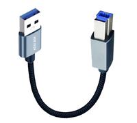xiwai USB to USB Cable 0.98ft, USB 3.0 Type-A Male to Standard B Male 5Gbps Data Cord Silver Compatible for Disk SSD Camera