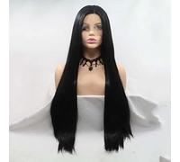 Xiweiya Wig 1b#Color Black Silky Straight Synthetic Lace Front Black Wigs For Women Hair Long Hair Wig Heat Resistant Fiber Long Wigs