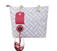 Xiwhuua Wine Tote with Drink Dispenser | Portable Wine Tote Bag | Wine Dispensing Handbags | Wine Purse | Tote Shoulder Bag for Beach, Travel, Picnic, Camping, for Wine Lovers