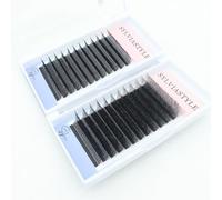 Xiwieya 4D W Shape Eyelash Extension Natural Soft Volume 0.07mm D curl 8-15mm Mix Premade Fans Faux Mink Matte Black Cluster YY/W Lashes