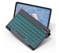 XIWMIX Wireless Bluetooth Ultra-Slim 7-Color Backlit Keyboard, Rechargeable Portable UK Layout for iPad (All Models) 11th/10th/9th/8th/7th Gen, iPad Pro, Air, Mini, Galaxy Tablet, iOS, Android,Windows