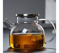 xixi-home Glass Teapot 1800ml Borosilicate Glass Tea Pots Sets Tea Pot for Blooming Tea with Strainer Stovetop Safe Tea Kettle, for Home Kitchen Tea Coffee (1000ml)
