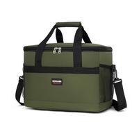 XIXIAMI Large Cooler Bag 20L Insulated Picnic Bag Food Storage Bag Cooling Bag Foldable Cool Bag Outdoor Drinks Cooler for Camping/Picnic/Fishing/Beach Party/BBQs-Army Green