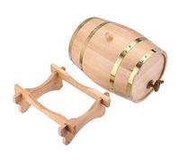 Xixian 1.5L, 3L, 5L, 10L Oak Timber Wine, Handmade Wooden with Plastic Tap, Ideal Storage of Fine Wine, Brandy, Whiskey, Tequila with Easy Dispense Tap, for Beer Whiskey Rum Port (10L)