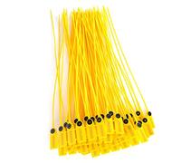 Xixian 100pcs Yellow Package Transportation Truck Plastic Security Seal Cable Ties with Number 40cm, VCI 342g Weight in Yellow & Caustic Industry Usage for Shipping, Logistics,