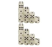 Xixian 20 Pack Glow in the Dark Dice, Luminous Black Dot Plastic Cubes for Board Games, Night Clubs, KTV and Tabletop RPGs