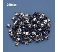 Xixian 200pcs Square Metal Rivets for Leather Craft Bags Hats Shoes | Stylish four claw studs, metal material, windbreakers, belts, coats, shirts, easy install accessory