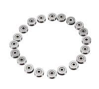 Xixian 20pcs V623ZZ Carbon Steel Ball Bearing with Double Shielded, V Groove Pulley for Rail Track Linear Motion System, 3x12x4mm