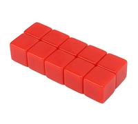 Xixian 30 Pcs 16mm Write-On Dice, Plastic Six Sided Cubes for Math Teaching, Classroom Games, DIY E on Activities & Party Fun (Red)