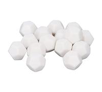 Xixian 30PCS 12 Sided Dice, White Plastic Write-On Polyhedral Cubes for Teaching Math Games, DIY E on Tools, 2.2cm