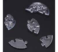 Xixian 3D Crystal Puzzle Saturn Shape DIY Translucent Building Toy - 40-Piece Plastic Set (Clear)