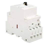 Xixian 4P 25A DIN Rail AC Contactor with Manual Switch Control for Home | Silent operation below 15dB, compact design fits standard boxes, safe arc quenching for residential use