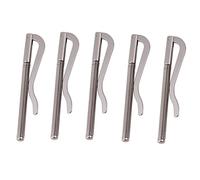 Xixian 5-Pack Silver Money Spring Clips for Leather Wallets - 3.14" Steel Cash Holders