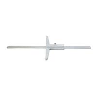 Xixian Aluminum Depth Caliper 0-200mm Vernier Gauge with Clear Scale, Measuring Tool for Inside Outside Step Depth Measurement, Easy Read 0.02mm Resolution