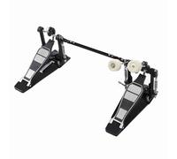 Xixian Double Bass Drum Pedal Set for Rock Metal Drummers - Adjustable Black Chain Drive