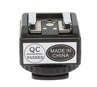 Xixian Flash Hot Shoe Mount Adapter for D SLR C N2 Speedlight to Camera Converter with PC Sync Port, Plastic Shoe Bracket for Studio Photography Lighting Setup
