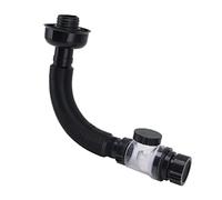 Xixian Flexible PVC Basin Drain Pipe, Black Corrugated Sink Hose for Kitchen Bathroom Washbasin, Adjustable U Bend Extension Tube Plumbing Replacement Part (Multifunctional)