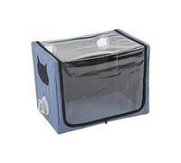Xixian Foldable Pet Atomization Box for Cats Dogs, Portable Ox Cloth Grooming Tent with Belt, Large 24in Breathing Space for Home Travel Vet Use