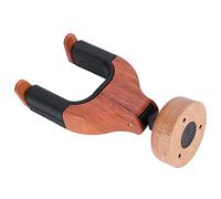 Xixian Gravity Lock Guitar Wall Mount Hanger with Solid Wood Base for (Red)