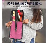 Xixian IRIN Drum Stick Storage Hanging Bag with Handle - Fits Most Drumsticks, Pink (Pink)