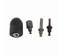 Xixian Keyless Drill Chuck 3 Jaw 1/2in Square to 1/4in Hex 2-13mm Clamping Range, Firm Connection for Woodworking, Drilling, Plastic and Iron Material