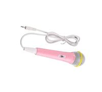Xixian Kids Wired Microphone 3.5mm Plug Low Distortion Portable Singing Mic for Karaoke Family Party Music Toy E on (Pink)