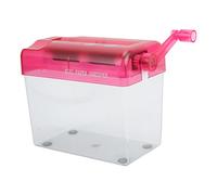 Xixian Manual Paper Shredder Mini Hand Crank Desktop Strip Cut Transparent Bin Anti Slip Compact for Office Home School A6 Documents Secure Disposal