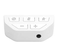 Xixian One Gamepad o Adapter with Mic Mute Control (White) | ABS material, 3.5mm jack, chat balance, One wireless controller, stereo sound enhancer for gaming headsets