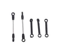 Xixian RC Helicopter Connecting Rod Group Durable Upgrade Part for Improved Flight Control for RC ERA C032 UH-1 C138 Pro - Plastic + Metal - 5pcs (Black)