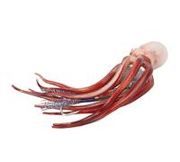 Xixian Red Squid Lure 300g TPE Octopus Bait with Compressed Ink, Soft Skirt Jig for Sea Fishing Halibut Snapper Grouper Rockfish Saltwater Trolling Accessory