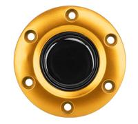 Xixian Steering Wheel Center for 6-Hole Steering Wheels - Horn Button Switch with ABS Cover (Gold)