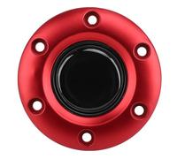 Xixian Steering Wheel Center for 6-Hole Steering Wheels - Horn Button Switch with ABS Cover (Red)